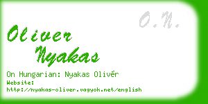 oliver nyakas business card